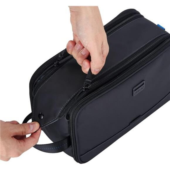 Large Toiletry Bag for Men Water Resistant Shaving Dopp Kit Travel Organizer - Picture 4 of 7